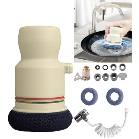 Hydrodynamic Multifunctional Kitchen Dishwasher & Pot Washer, Cleaning Sink Brush, Dishwashing Brush (Khaki) Cover