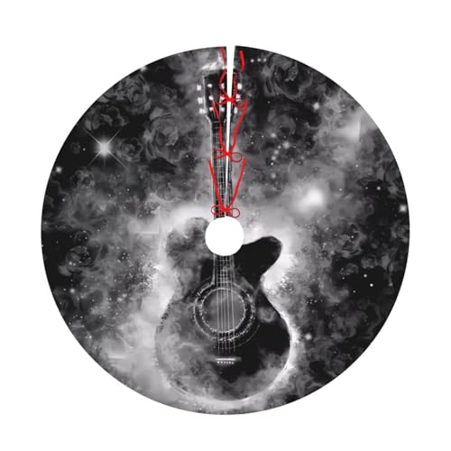 Rock and Roll Guitar Christmas Tree Skirt 48