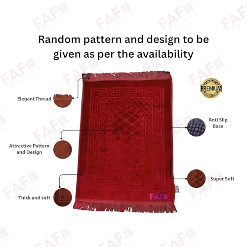 Image of Modern Premium Janamaz Prayer Mat Musalla Soft Velvet Mat for Salah Musallah and Namaz