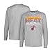 NBA Miami Heat Men's T-Shirt Supreme Long Sleeve Pullover Tee Shirt, Large, Gray