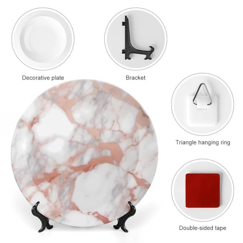 Plato decorativo de porcelana 7 pulgadas blanco miniatura 3