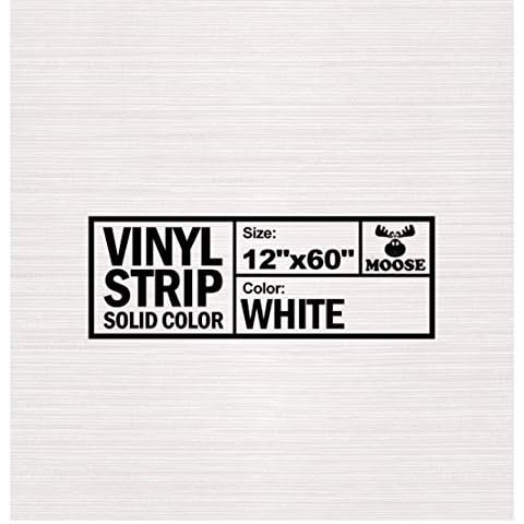 Moose Supply 12-Inch (1-Foot) by 60-Inch (5-Foot) | Solid White | Commercial Grade Vinyl Repair Strip | for Repairing Inflatables and Bounce Houses Cover