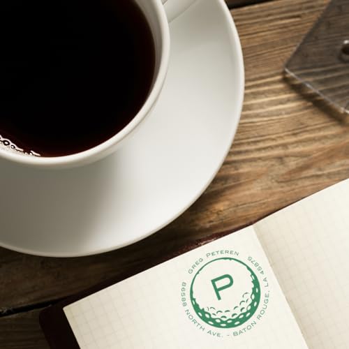 Tampon adresse motif balle de golf pour invitations et courriers de green