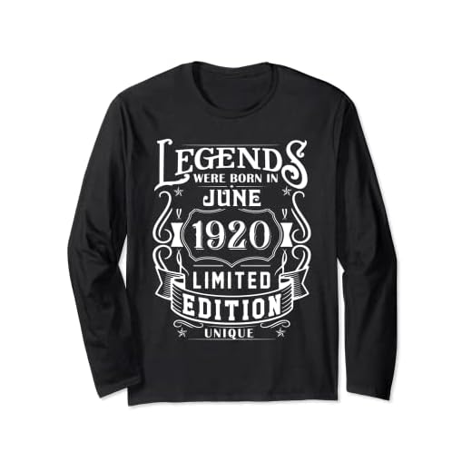 Cumpleaños Junio 1920 Edición Limitada Regalo Legend June Manga Larga