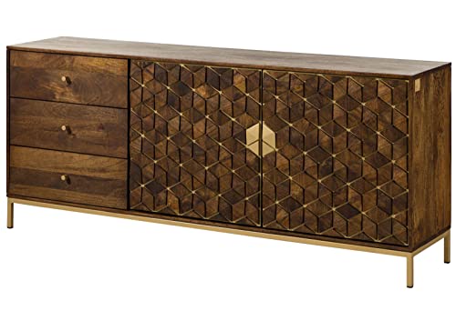 MASSIVMOEBEL24.DE Buffet 180x40 Manguier huilé Brun Diamond #210