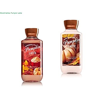 Bath & Body Works Signature Collection - Marshmallow Pumpkin Latte- Gift Set - Shower Gel & Body Lotion