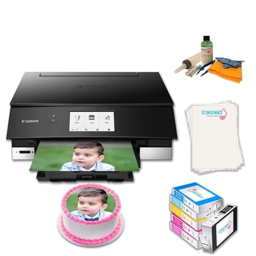 Icinginks Cake Printer Bundle Package – Cake Image Printer, Ink Cartridges, Frosting Sheets, Cleaning Kit, Free Image Designing Lifetime, Printer for Cakes