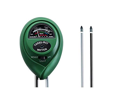 RUIZHI Medidor de pH del Suelo para Kit de Prueba de Suelo con medidor de Humedad pH PrecisionTest Planta de pH del Suelo para jardín Interior y Exterior, no se requieren baterías