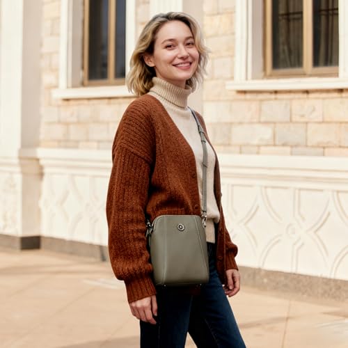 Image of Genuine Leather Small Crossbody Bags for Women | Lightweight Shoulder Purse, Designer Handbag with Adjustable Strap, Casual Travel Everyday Bag