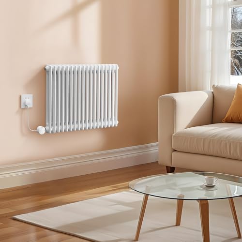 KOMORE 600W Oil Filled Radiator, 13 Column Double Electric Heater, Wall Mounted Electric Radiators, WiFi App Control, 3 Modes, 7d/24h Timer, Child Lock, Adjustable Thermostat, 60 * 60.5cm, White