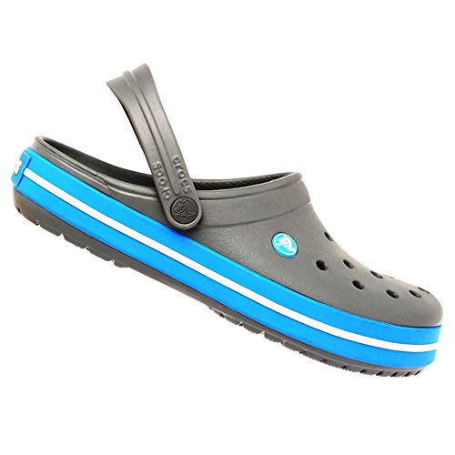Image of Crocs Crocband Shoe for Adults, Size: 6 D(M) US Mens / 8 B(M) US Womens, Color: Charcoal /Ocean