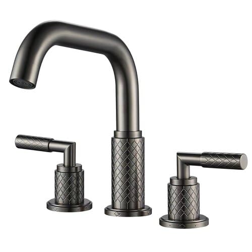 Robinet cascade chaude et froide à 3 trous pour vasque grise