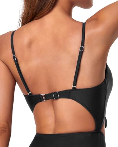 Tempt Me Women One Piece Bathing Suits Cutout Tie Knot Front Swimsuits Sexy Monokini3