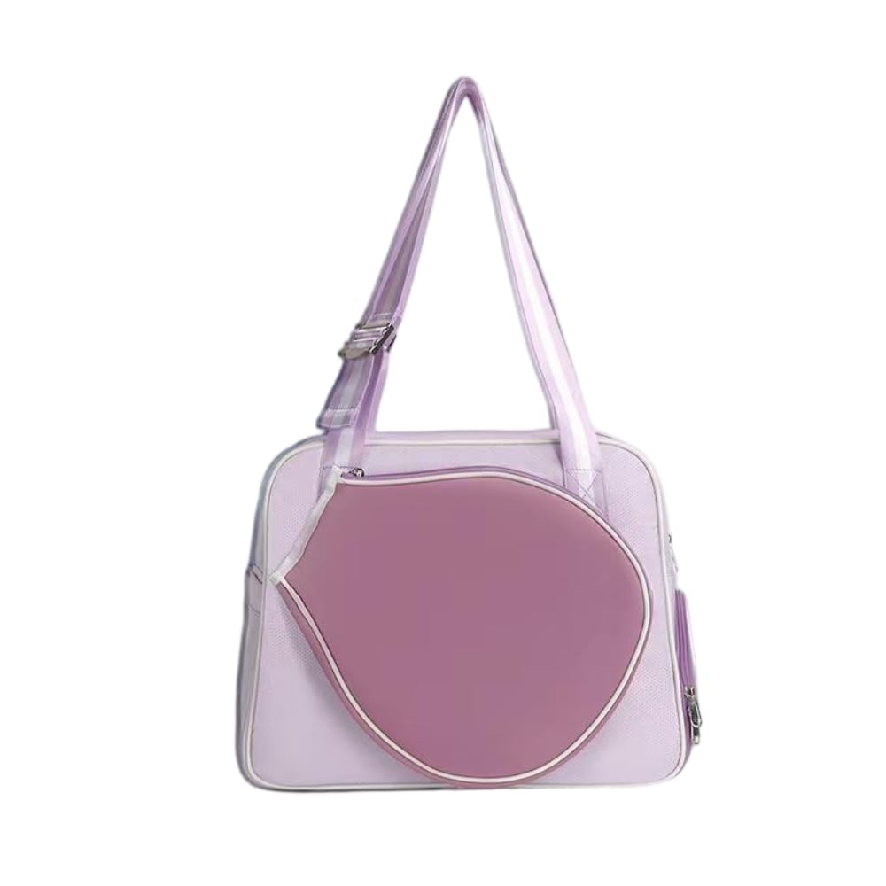 JCVBN - Bolsa de hombro de nailon para raqueta de pickleball, gran capacidad, con compartimento para zapatos, pala de pickleball, correa ajustable, impermeable