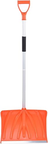 Miniatura 8 de Pala de nieve gran acidad eliminación de nieve mango en forma de D aleación de aluminio material plástico desmontable herramienta de pala ensamblable