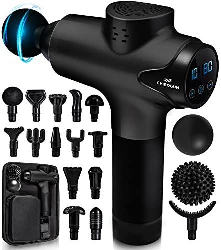 CHIROGUN Massage Gun Deep Tissue Massager - Percussion Massage Gun Massager Gun Muscle Massage Gun Deep Tissue Massage Gun Muscle Gun Massager Black