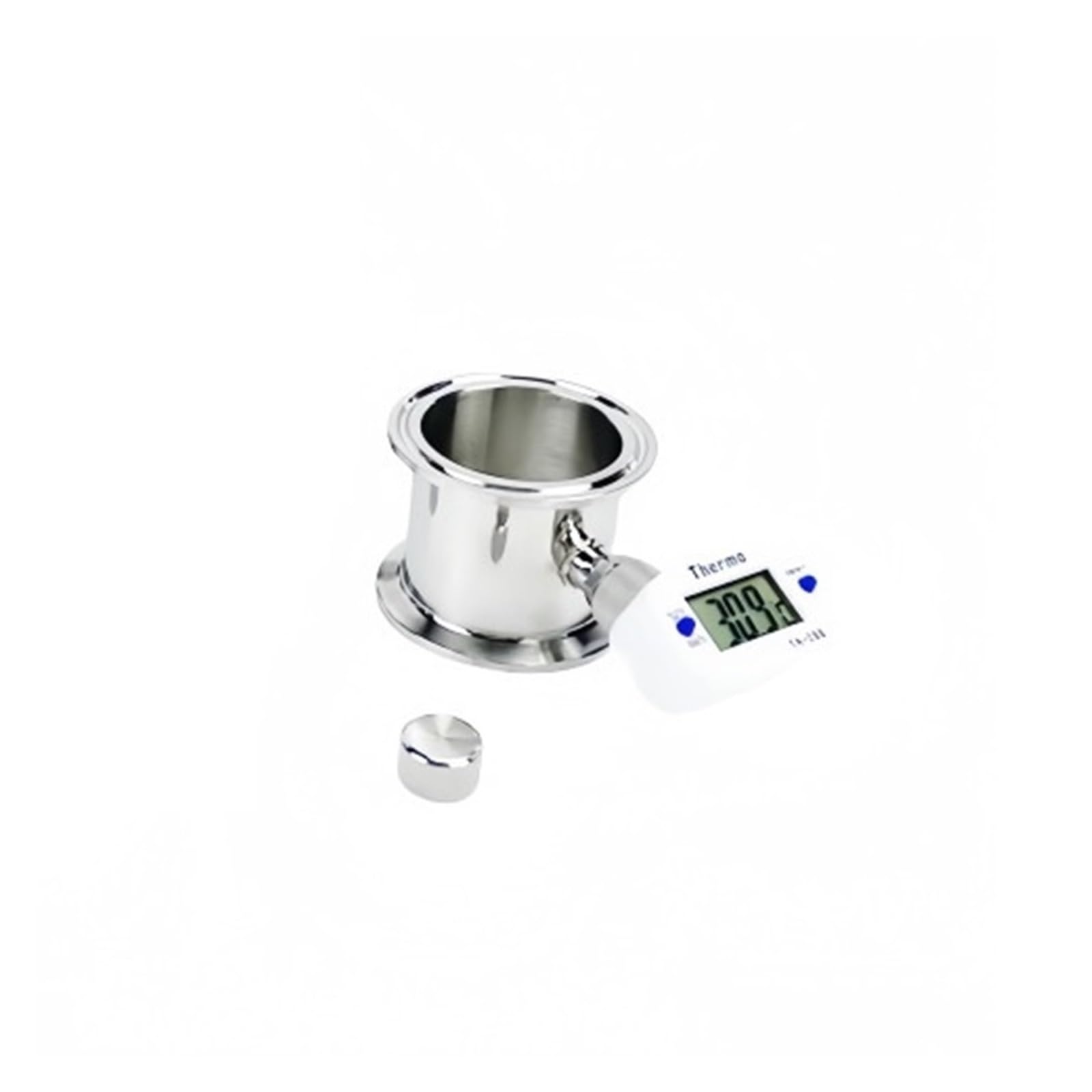 Hkvtvcypya Women's With Thermometer 1.5Inch Od50.5mm Tri-Clamp Pipe With Welded Thermowell Nipple