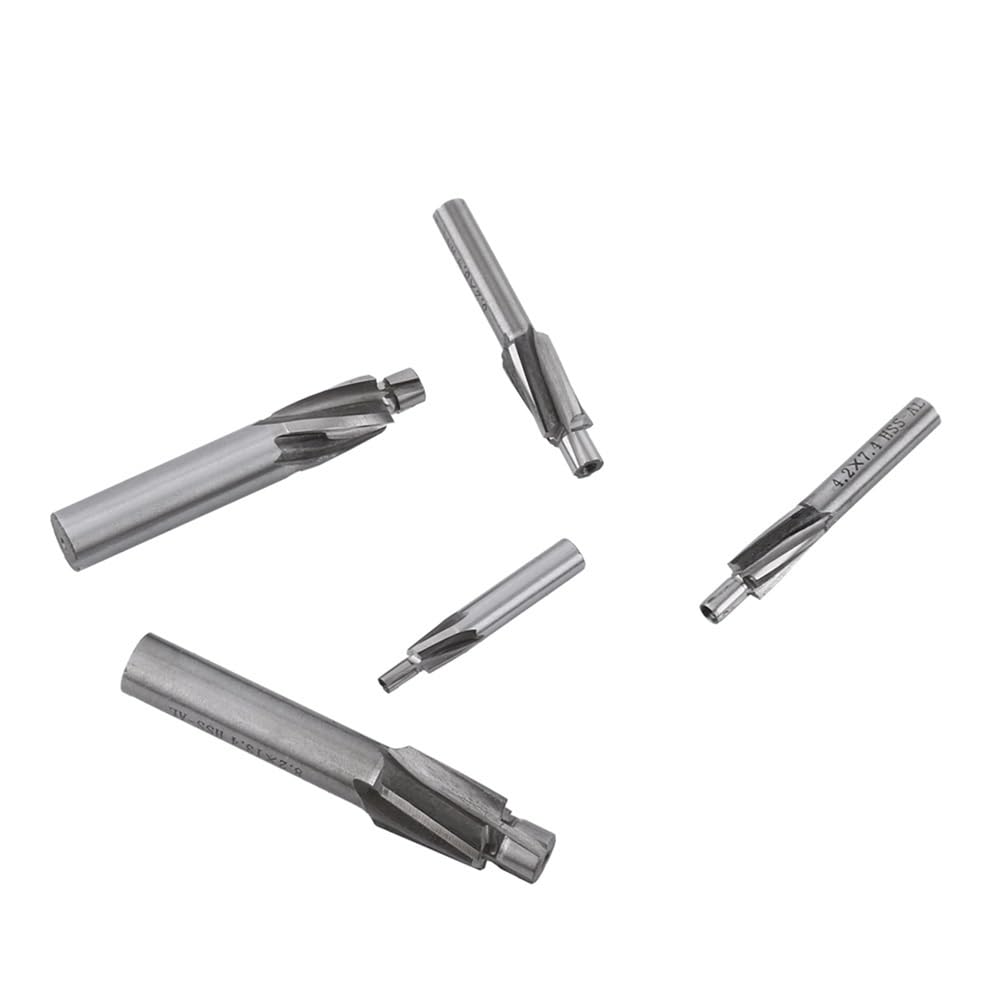 5 Brocas avellanadoras for Fresas de ranurar, precisión for avellanar, HSS 4 Flautas M4, M5, M6 y M8