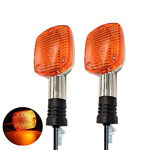 Vrweare 2Pcs Motorcycle Turn Signals Chrome Front Lights 12V Compatible With Honda Shadow Vtx Steed Rebel Magna 250 400 750 Vlx600 Ca250 Cmx400 #TOP14