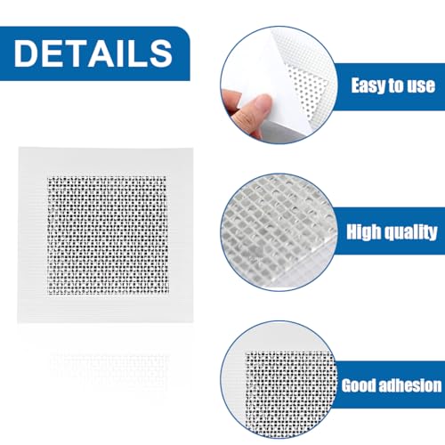 XUKZIMA 3 pcs Wandplatten-Reparaturset, selbstklebendes Gipsplatten-Reparaturset zum Ausbessern von Löchern und Rissen in beschädigten Wand-Decken.