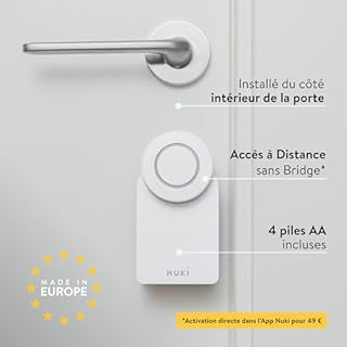 Nuki Smart Lock Go (2025) avec Bluetooth & Matter, serrure connectée transformant votre smartphone en clé, installation facile sans changer de cylindre – Smart Lock