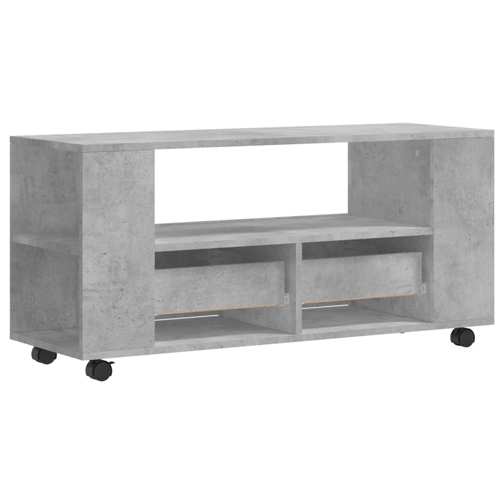vidaXL Mobile Porta TV Grigio Cemento 102x34,5x43cm Legno Multistrato