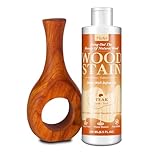 Mordente per legno - Teak | 250ml Vernice per legno a base d'acqua per mobili in legno, porte, finestre, armadi, interni ed esterni, atossica, resistente alle tinture