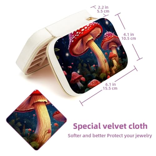 Boîte à bijoux spacieuse velours étui rangement voyage portable