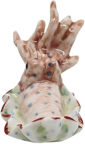 Miniatura 6 de WitnyStore Pequeña figura de ballena jorobada negra de 2 pulgadas de largo, hecha a mano, pintada a mano, peces de cerámica y mamíferos marinos,