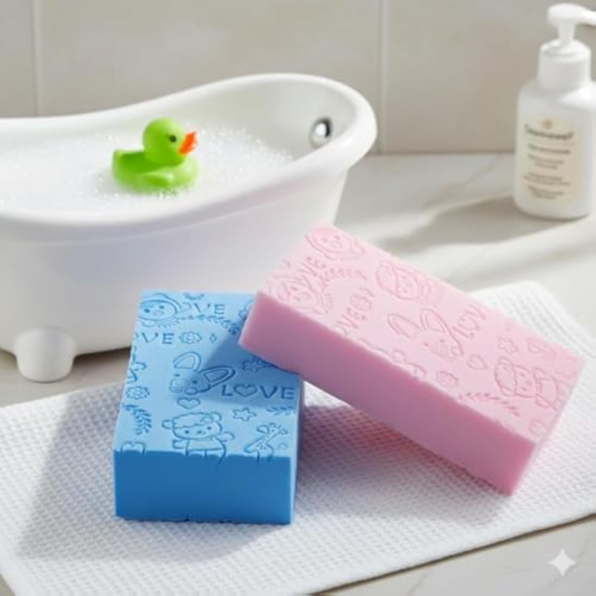 Super Soft Bath Sponge, Pack of 2 for Gentle Body Scrubbing