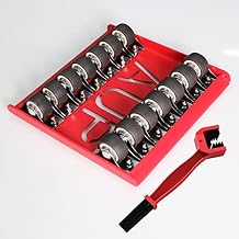 حامل تنظيف عجلة دراجة نارية Asko Aoyupe - استبدال حامل وسادة - تصميم مضاد للانزلاق حامل للدراجات النارية مع تركيبة فرشاة ، حامل عجلة دراجة نارية محمول لتنظيف الإطارات دراجات < 600 رطل