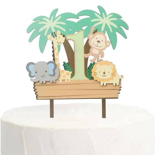 Décoration de gâteau Wild One en bois pour le 1er anniversaire de bébé