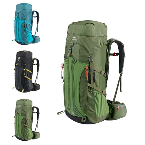Naturehike 55L+5L Lightweight Hiking Backpack with Rain Cover