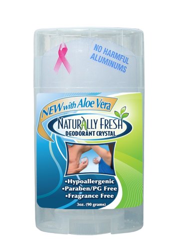 Naturally Fresh Deodorant Crystal Wide Stick With aloe, 3-Ounce Packages (Pack of 2)