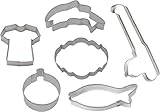 Fishing Cookie Cutter 6 Piece Set from The Cookie Cutter Shop - Fishing Pole, Bobber, Trout, Salmon Cookie Cutters – Tin Plated Steel Cookie Cutters