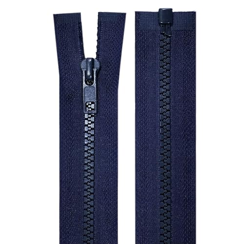 cyclingcolors 2x Cerniera Lampo n. 5 30 cm Chiusure Cursore Tirante Zip Poliestere Abbagliamento Arredamento Cucito Giacche, Blu Scuro