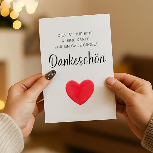 YISCOKO Dankeschön Geschenke-1 PC Dankeskarten 10.5 * 15cm(mit Umschlag aus Kraftpapier und goldene fkleber) Danke Karte Erzieherin,Dankeschön Karte für Familie,Freunde,Kollege