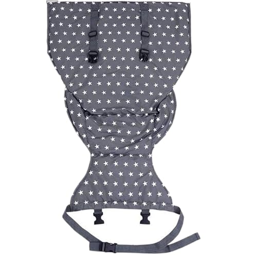 Trona portátil para bebé con patrón de estrellas, trona de viaje ajustable anticaída para adaptarse a cualquier asiento plegable para alimentación al aire libre