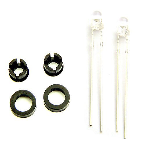 RC Lights 5281R Strobe 3mm Red LED Pair