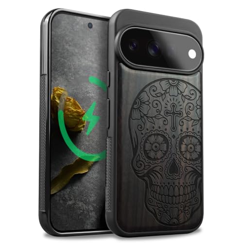 Étui pour Pixel 11 Pro XL antichoc qui résout les chutes avec style Magsafe en bois