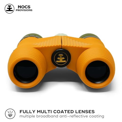 Image of Nocs Provisions Standard Issue 10x25 Waterproof Binoculars, 10X Magnification, Bak4 Prism, Wide View Multi-Coated Lenses for Bird Watching, Hiking & Backpacking - Beeswax Yellow