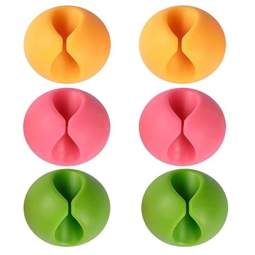 6PCS Cable Clips - Adhesive Cord Cable Clips Holder Wire Organizer for Desk, Wire Holders for Cords, Nightstand, Home and Office(Colorful)