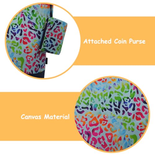 Image of NGIL Medium Top Zipper Closure Canvas Tote Bag with Attached Matching Coin Purse For Moms and Nurses