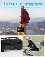 ELECAENTA 60W Faltbar Solar Ladegerät Tragbarer ETFE Monokristallinem Solarpanel USB-C PD45W USB QC3.0 DC 18V für Solargeneratoren Powerstation Laptop Outdoor Camping Wasserdicht, 1.6KG – Ansicht 5