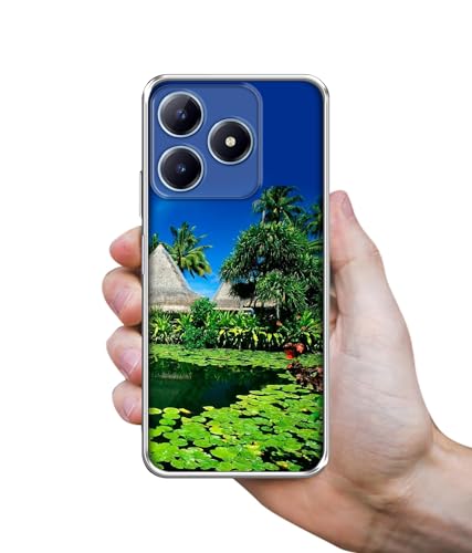 Image of Tropics Water Design Printed Silicon Soft TPU Back Case Cover for Realme C63 4G / Narzo N63 4G