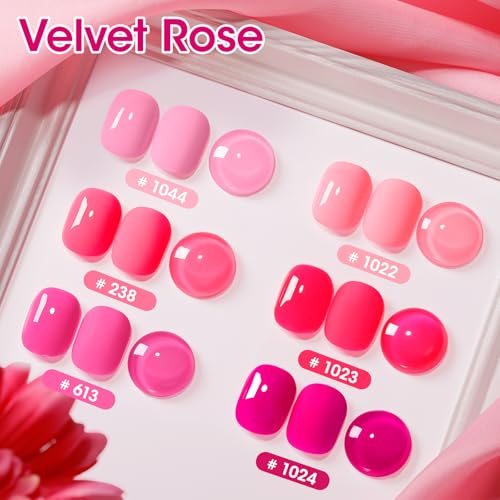 Set de esmaltes de gel Gellen 6 colores Velvet Rose miniatura 2