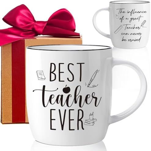 Best Teacher Ever Coffee Mug - Teacher Appreciation Gift for Wome...