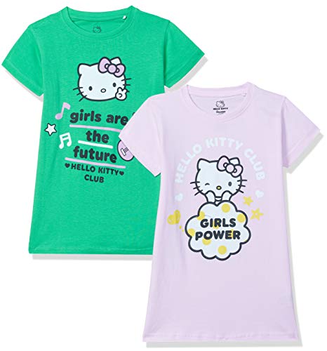 Image of Joshua Tree Girl's Cotton Knee-Long Dress (HK003-14 Green Pink 9-10 Yrs)