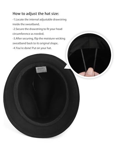 Image of Zylioo Large Multi Size Felt Trilby Hats