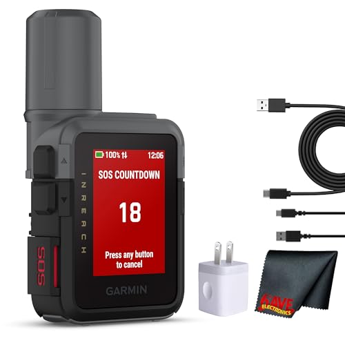 Image of Garmin inReach Mini 3 Satellite Communicator with Global Two-Way Messaging, Color Touchscreen, Interactive SOS, Weather Updates, LiveTrack Location Sharing and Up to 350 Hours Battery Life Bundle